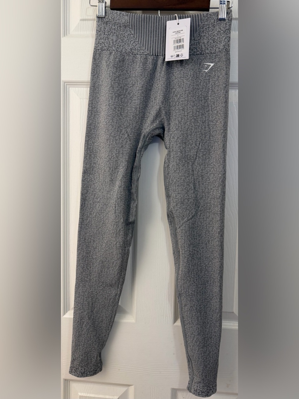 NWT Gymshark Small Seamless Leggings Light Grey Marl NEW Tummy Control